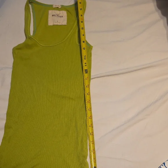 Hollister Extra Long So-Cal Stretch Women's Lime Tank Top Size Small - Picture 5 of 10